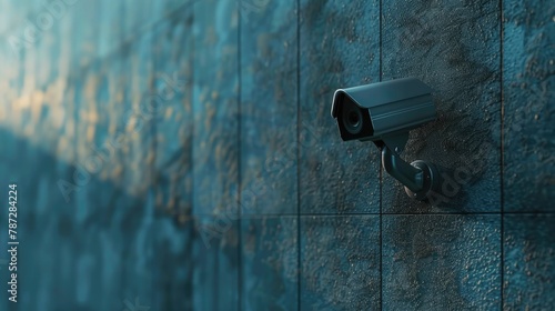Secure Your Space with 3D Render of a Wall-Mounted Security Camera. Protection and Surveillance Equipment for Safety and Control