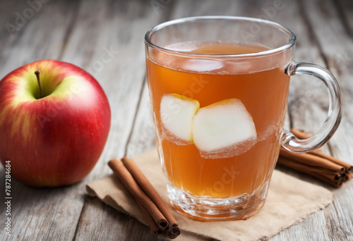 Cup of tasty Apple Cider With Cinnamon Stick