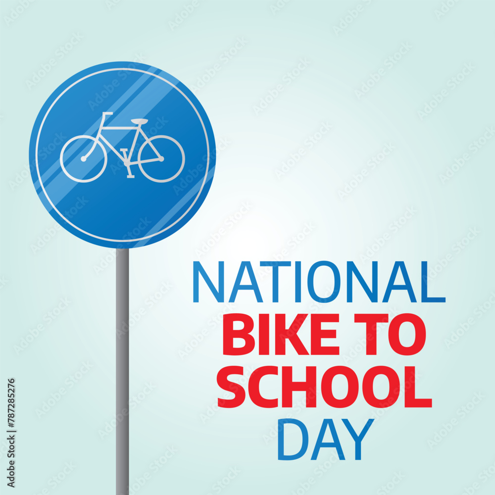 vector graphic of National Bike To School Day ideal for National Bike To School Day celebration. vector graphic of National Bike To School Day ideal for National Bike To School Day celebration.