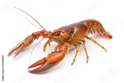Isolated Crayfish - Freshwater Crustacean on White Background for Food and Wildlife Design