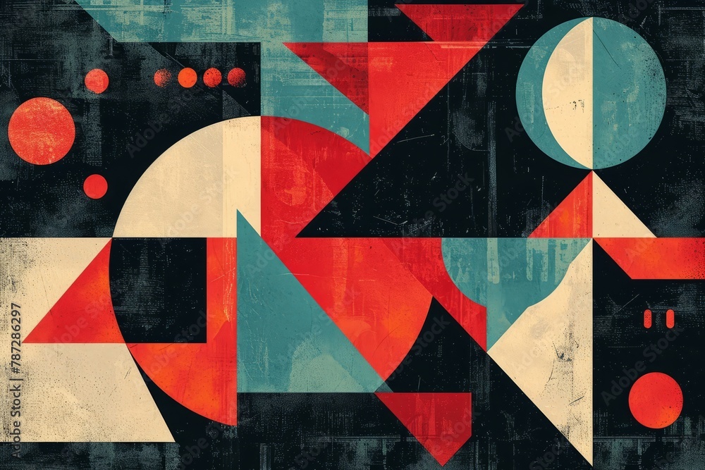 Fototapeta premium a shiny black wallpaper with geometric shapes, in the style of cubist multifaceted angles, hard surface modeling, abstract minimalism appreciator 