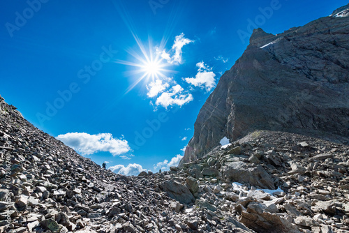 Alpine panorama at Kuchenjöchli 2730 m with view of the Scheibler photo