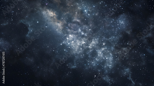 Starry night sky as a background Dark interstellar space : Generative AI