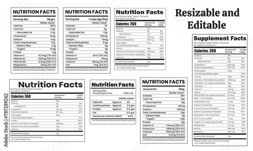 Nutrition facts Template, Nutrition facts design, Supplement facts, Vitamin facts, photo