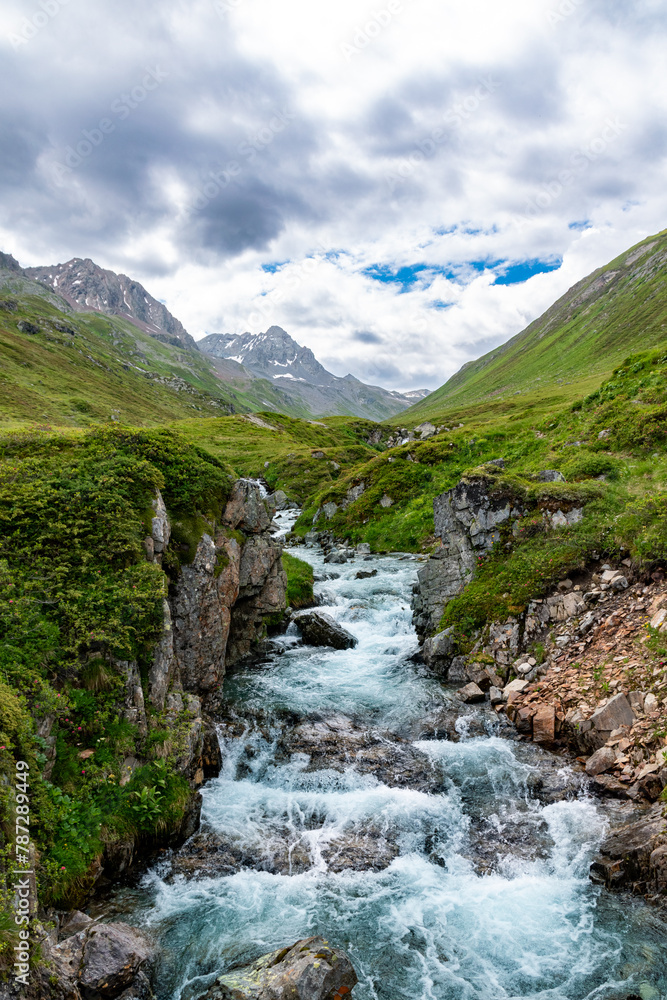 Rushing Waters: A Mountain Stream in the Alpine Wilderness (Montafon, Austria) Rushing Waters: A Mountain Stream in the Alpine Wilderness (Montafon, Austria)