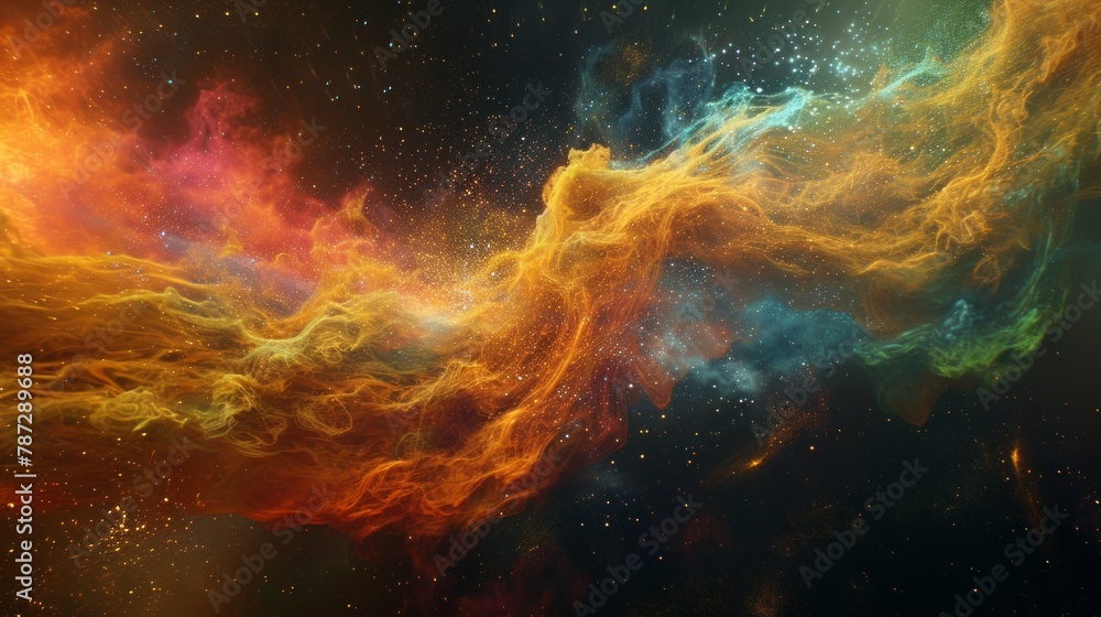 Galactic Cloud Nebula: Supernova Background