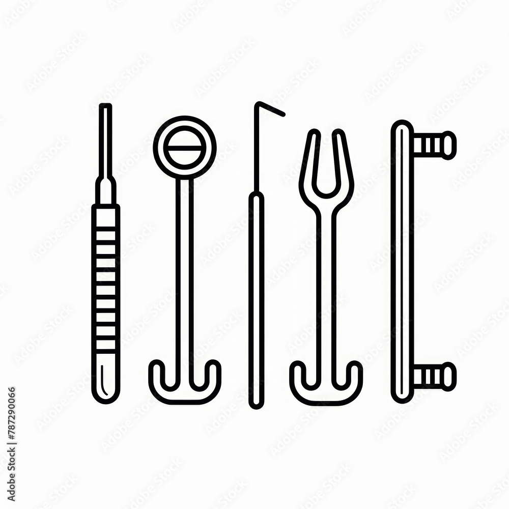 oggetti medici in stile piatto su sfondo bianco, Set di icone di strumenti medici oggetti medici in stile piatto su sfondo bianco, Set di icone di strumenti medici