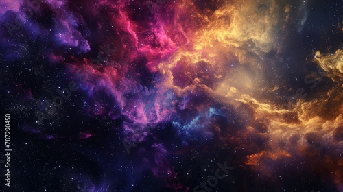 Supernova Space Galaxy: Vibrant Cloud Nebula Wallpaper Background photo