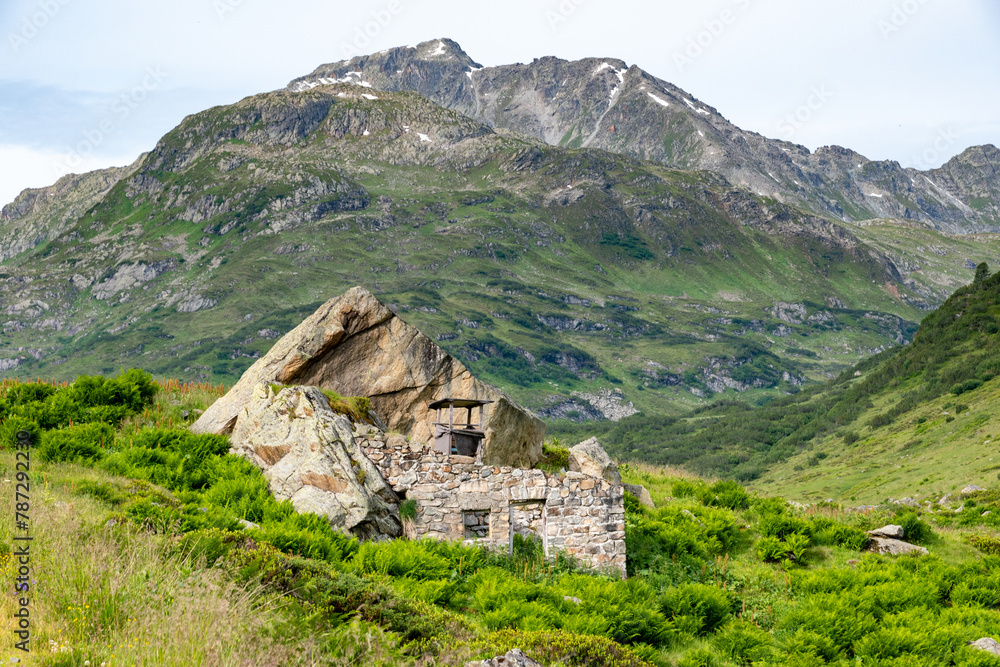 Ruins of an Old Mountain Hut in the Verwall Alps Ruins of an Old Mountain Hut in the Verwall Alps