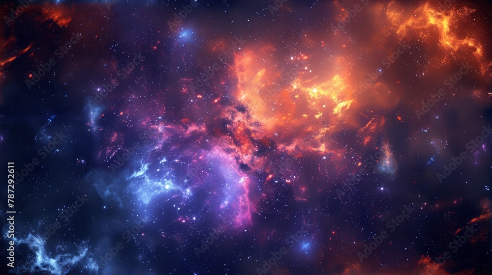 Vibrant Space Nebula: Supernova Background Image