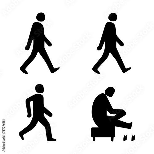 Silhouette humans in Various Poses, Captivating Human Silhouette Descriptions, Exploring Human Poses, Dynamic Human Silhouette Titles, Walking, Sitting, Running