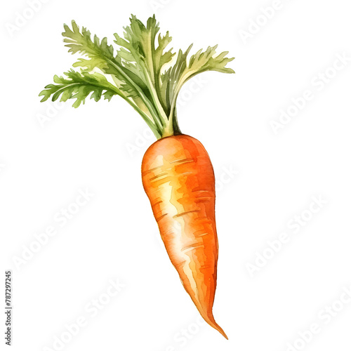 carrot watercolor style, illustration.