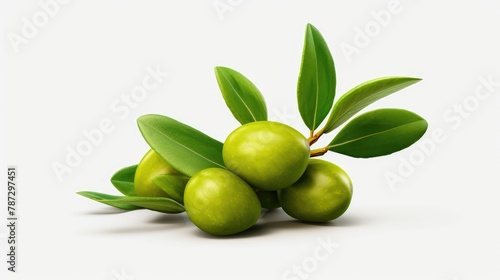 green olives on branch