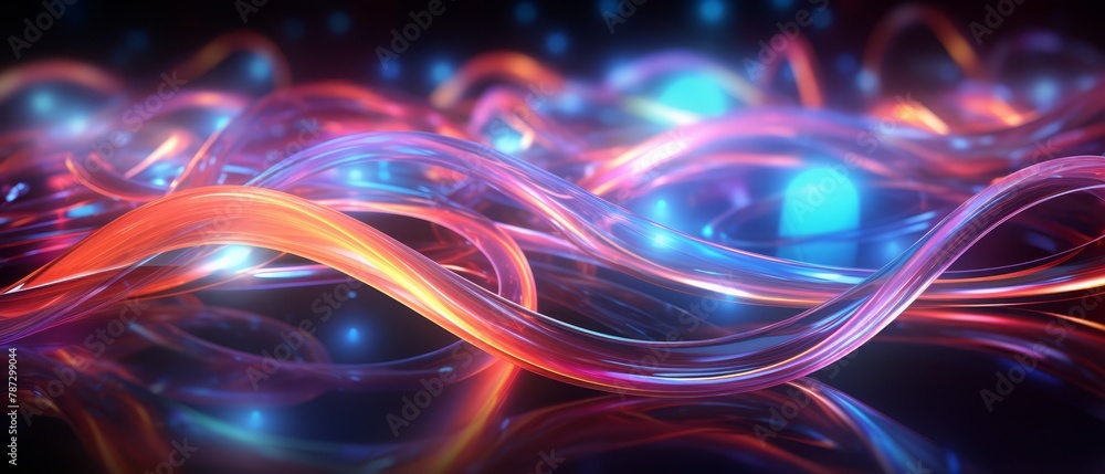 Bright neon lights abstract pattern with overlapping circles and glowing effects Bright neon lights abstract pattern with overlapping circles and glowing effects