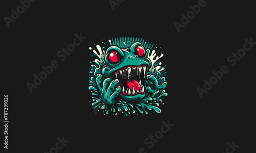 frog monster vector illustration artwork design