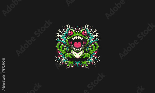 frog monster vector illustration artwork design