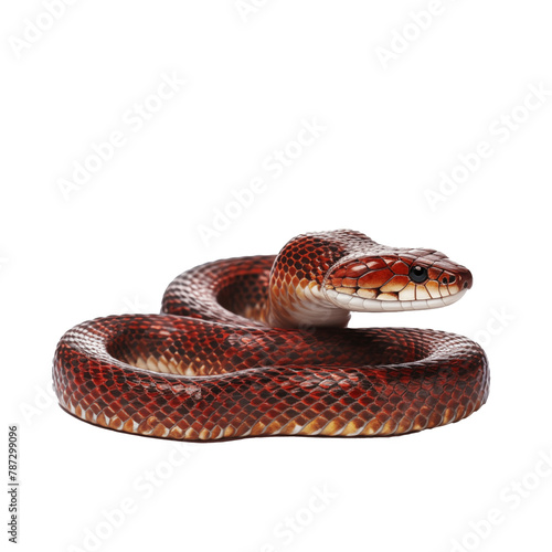 antiguan racer snake isolated on white