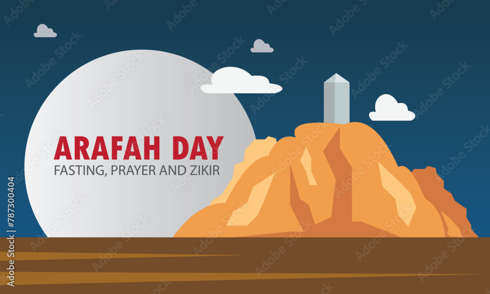 Arafah Day vector graphic is great for Arafah Day celebrations. flat design. flyer design. flat illustration. Simple and Elegant Design	