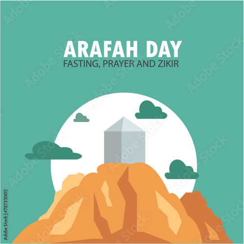 Arafah Day vector graphic is great for Arafah Day celebrations. flat design. flyer design. flat illustration. Simple and Elegant Design	