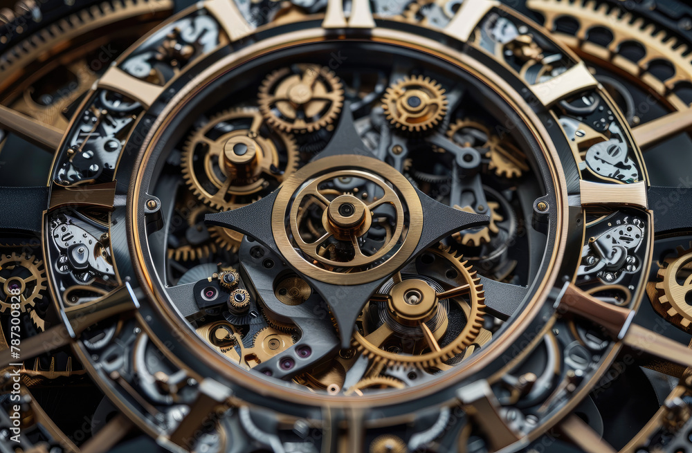 Explore the intricate world of mechanical precision with a frontal view showcasing