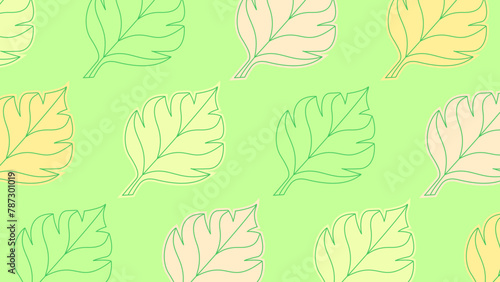 Abstract background with leaves. Vector illustration flat design. Design for wallpaper  cover  cards  packaging  flyer  fabric. 