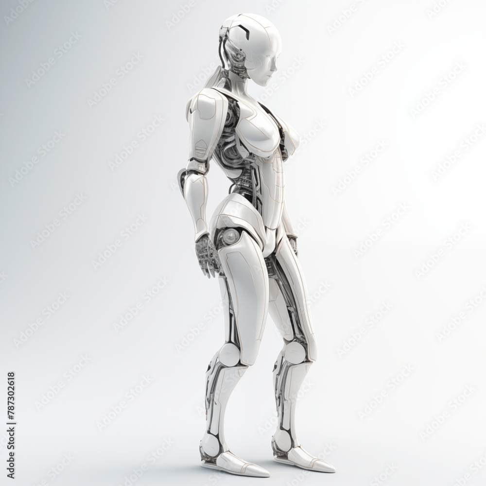 robot body, hyper realistic, unreal engine. modeled after a woman body. white background high fashion. robot body, hyper realistic, unreal engine. modeled after a woman body. white background high fashion.