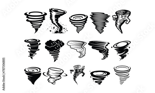 Tornado SVG,, Silhouette, Cut File, cutting files, printable design, Clipart,