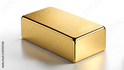 Golden bricks on a solid color background, luxury concept