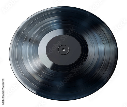 Vintage vinyl record isolated on transparent background