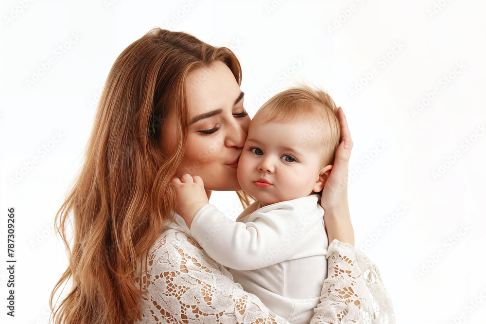 portrait of a mother with her small child portrait of a mother with her small child