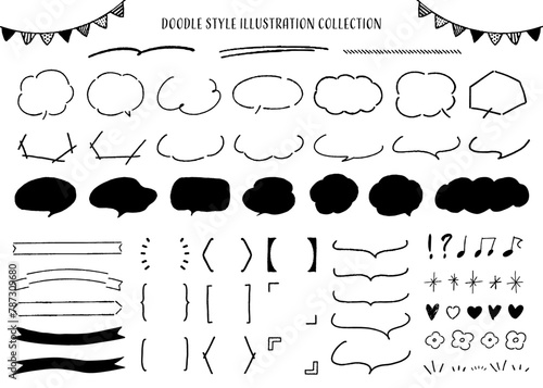 ベクターの落書き風イラストコレクション