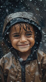 Europe child smiling as water splashes on clothes