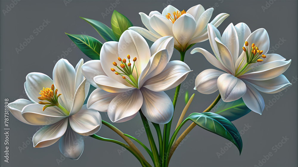 Obraz premium white flowers on background