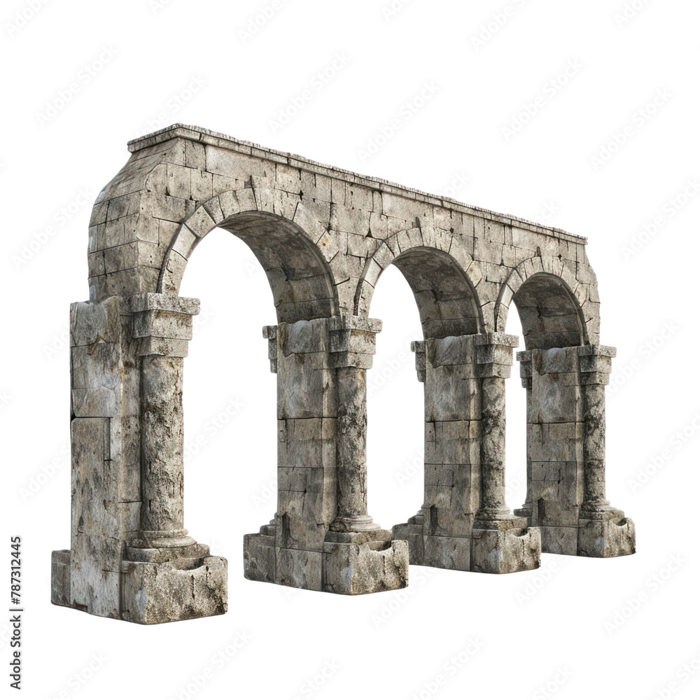 Roman Aqueducts of Roman Art isolated on transparent png. Roman Aqueducts of Roman Art isolated on transparent png.
