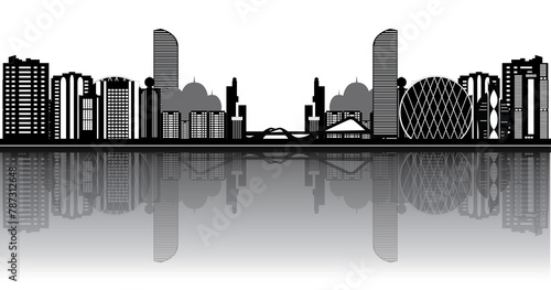 abu dhabi city skyline png file