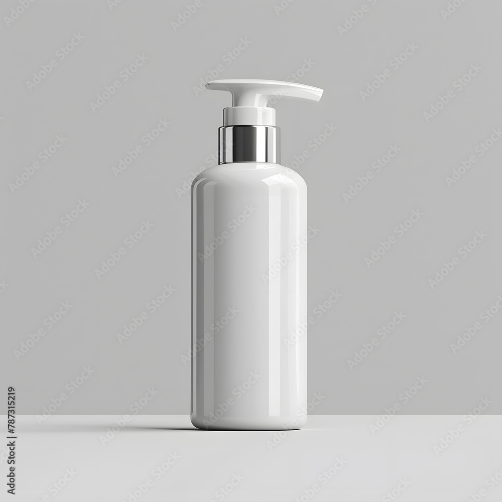 3d rendering of cylinder silver skincare luxury product for mockup 3d rendering of cylinder silver skincare luxury product for mockup