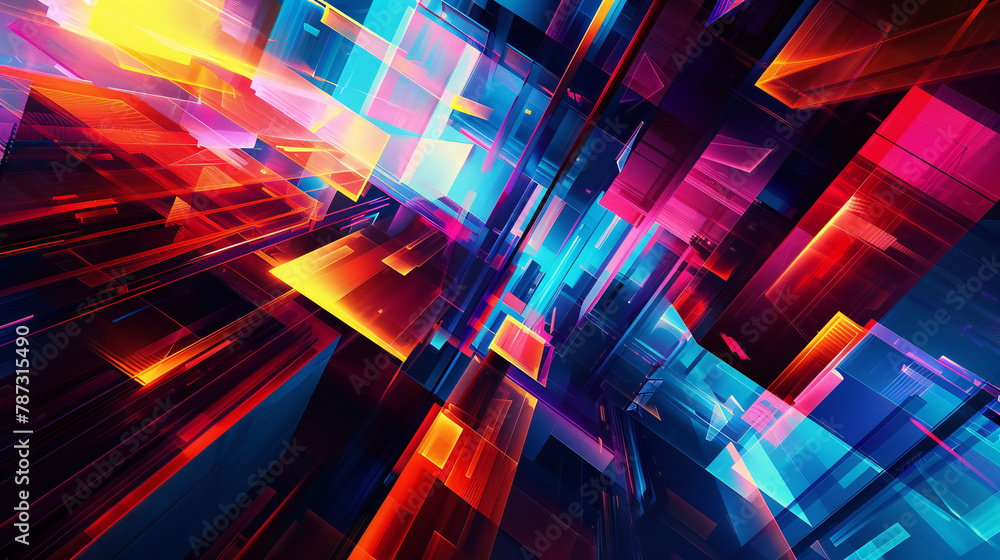 colorful abstract background of cube blocks