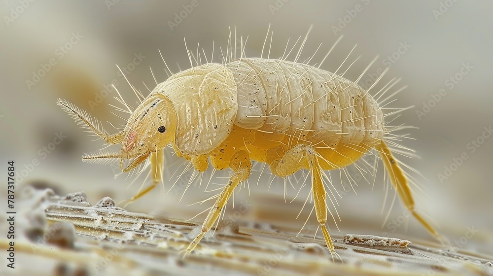 Microscopic image of a springtail Microscopic image of a springtail