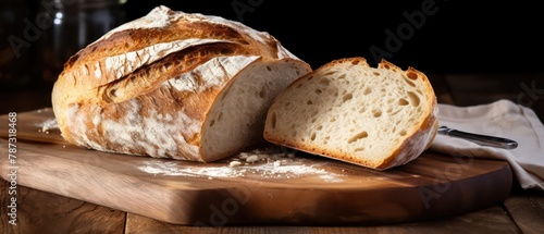 homemade bread in a cloth