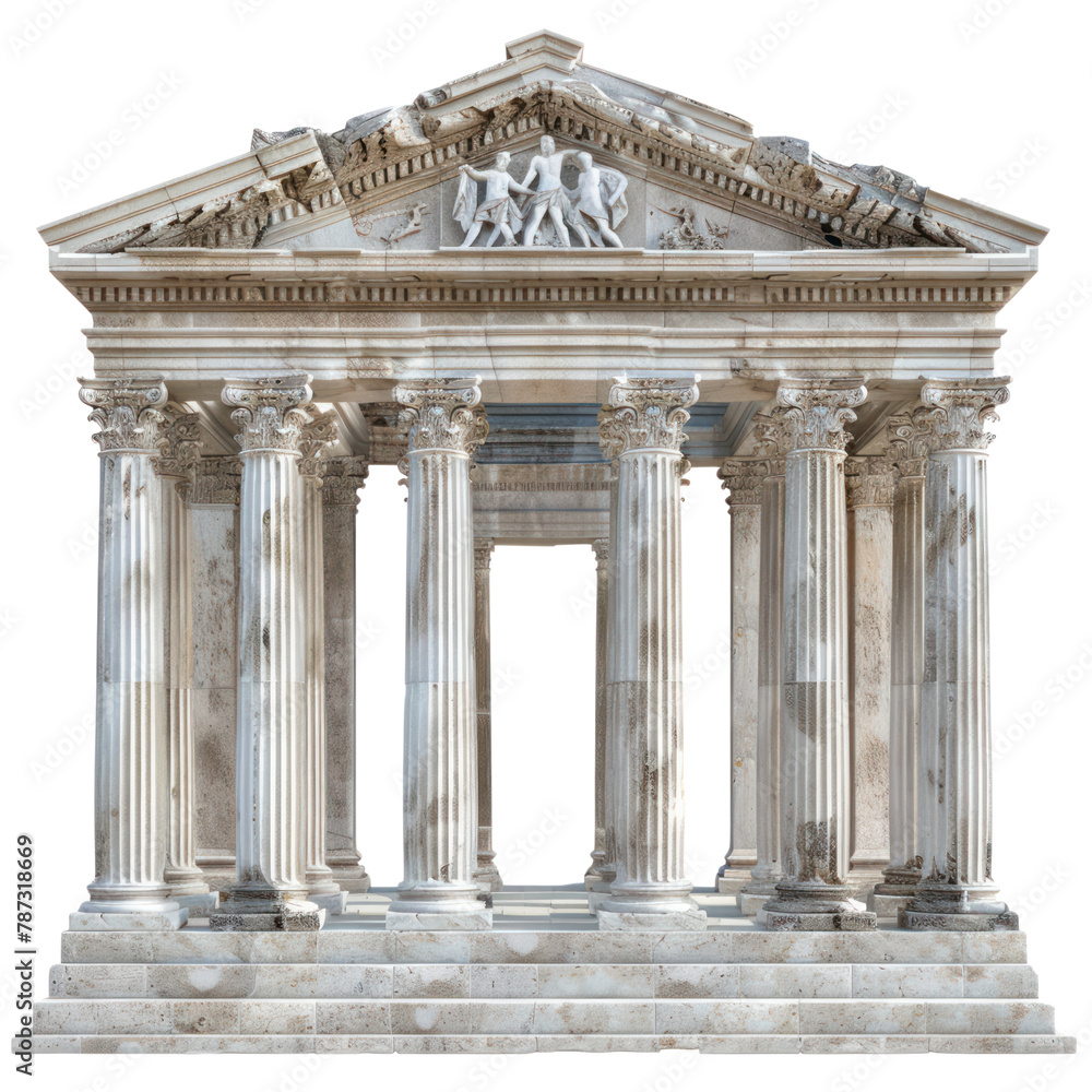Roman Temple of Roman Art isolated on transparent png. Roman Temple of Roman Art isolated on transparent png.