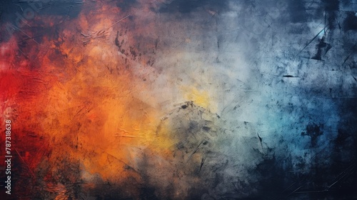 Abstract Watercolor Grunge Texture Wall Background. Grainy Orange  Blue  Yellow  and White Noise Texture wallpaper