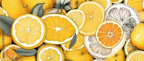 backgrounds with citrus fruits photo