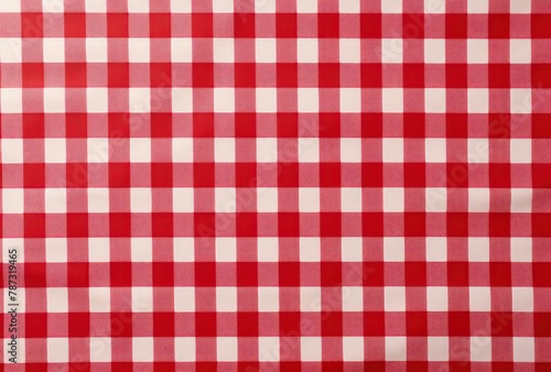 red and white checkered tablecloth