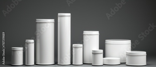 covered white containers photo