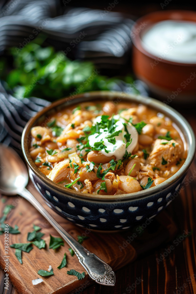 Delicious Bowl of White Bean Chicken Chili Delicious Bowl of White Bean Chicken Chili