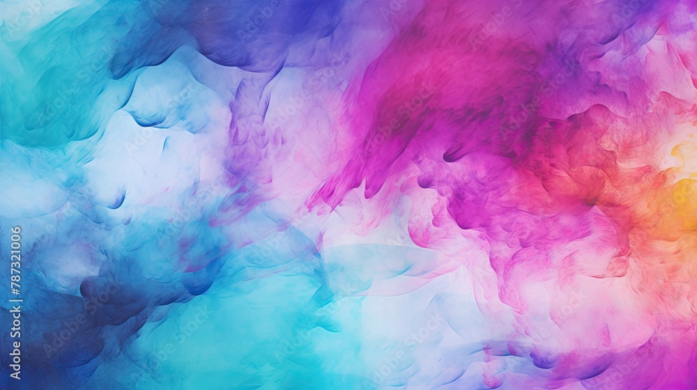 Abstract Watercolor Painting Background with Rainbow Colorful Ink Wall Texture Pattern, Seamless Wallpaper