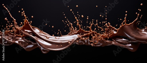 liquid chocolate falling