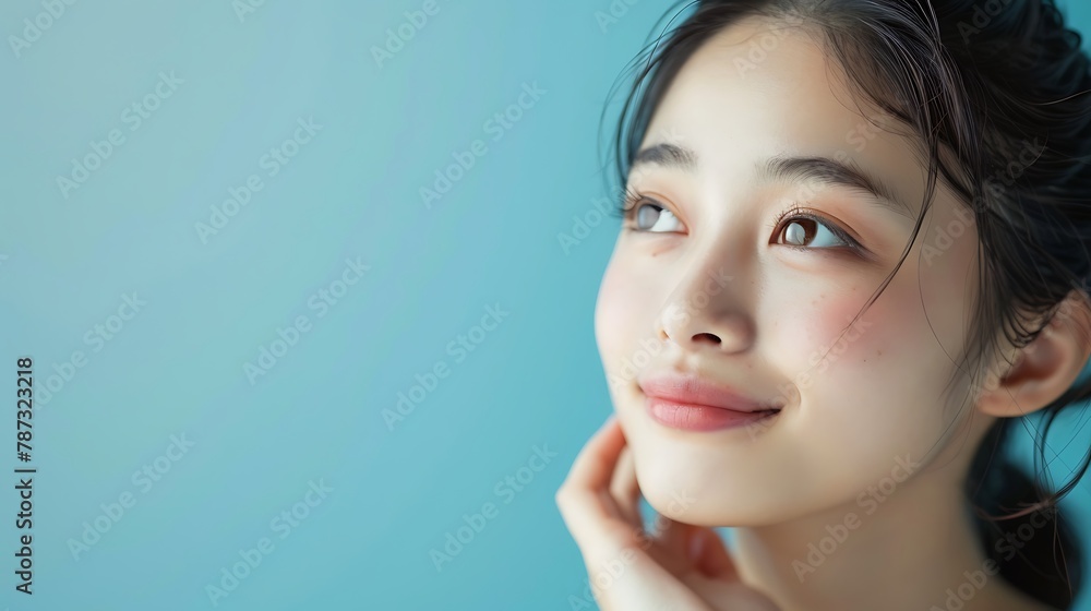 Portrait of young beautiful asian woman with clean fresh skin. Portrait of young beautiful asian woman with clean fresh skin.