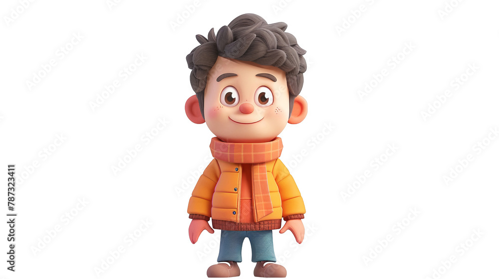 a cartoon character with a scarf and jacket. transparent background png a cartoon character with a scarf and jacket. transparent background png