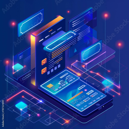 Experience the seamless integration of technology and finance with this background payment system image. AI generative technology renders the digital concept.
